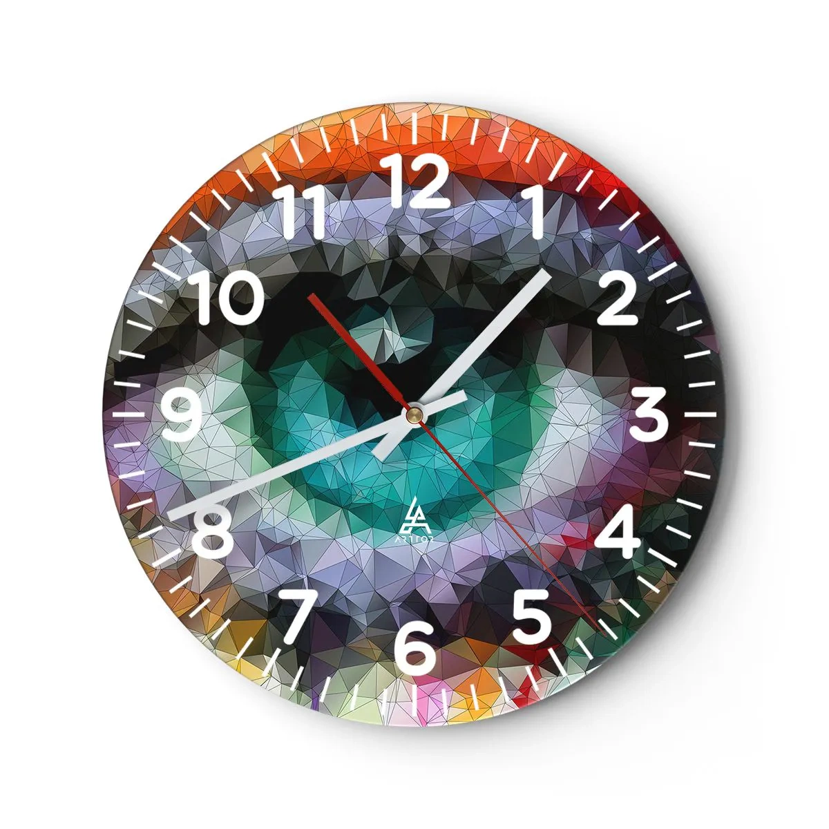 Reloj de pared - Reloj de vidrio - El brillo cristalino de los ojos - 30x30 cm