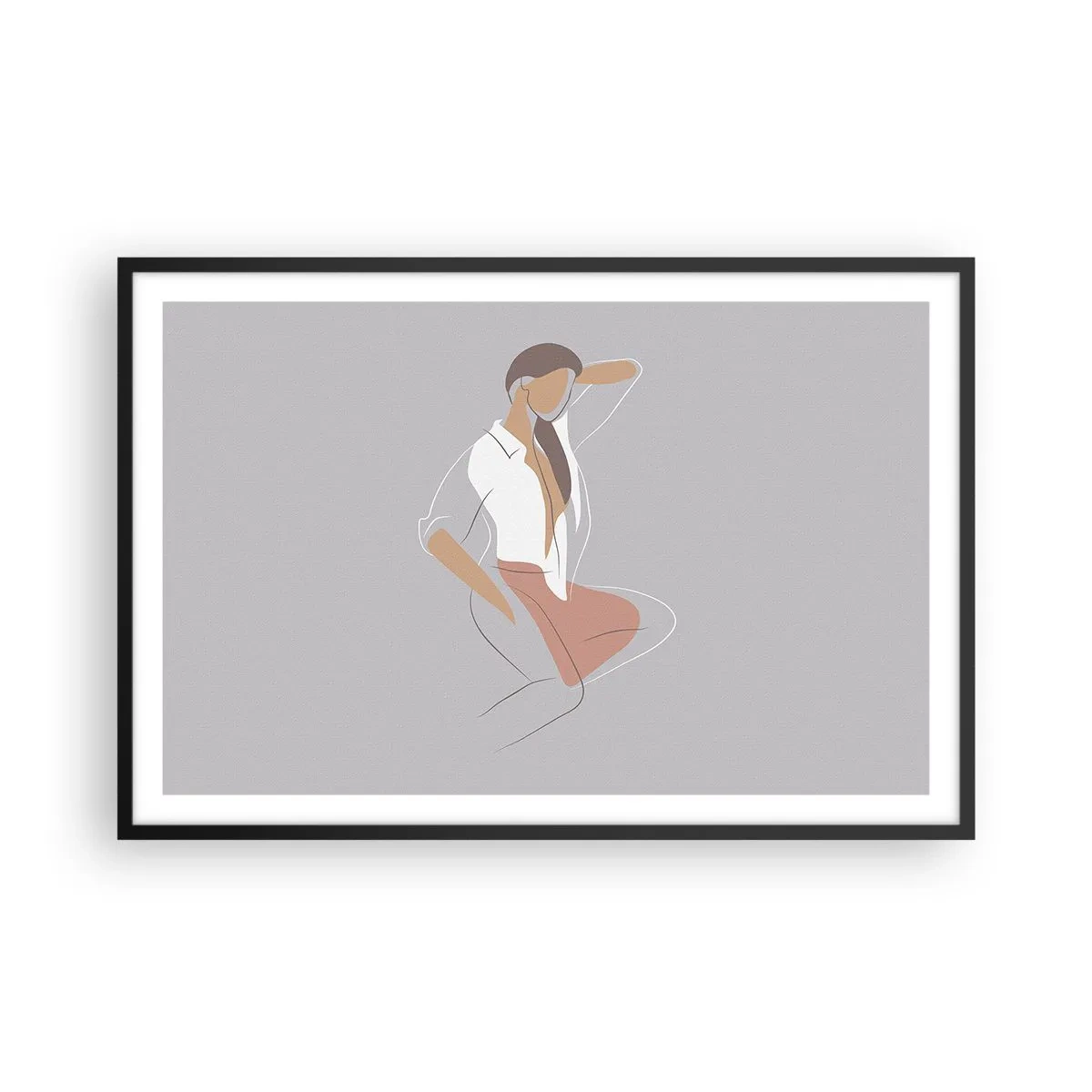Póster en marco negro - Un esbozo de encanto - 91x61 cm