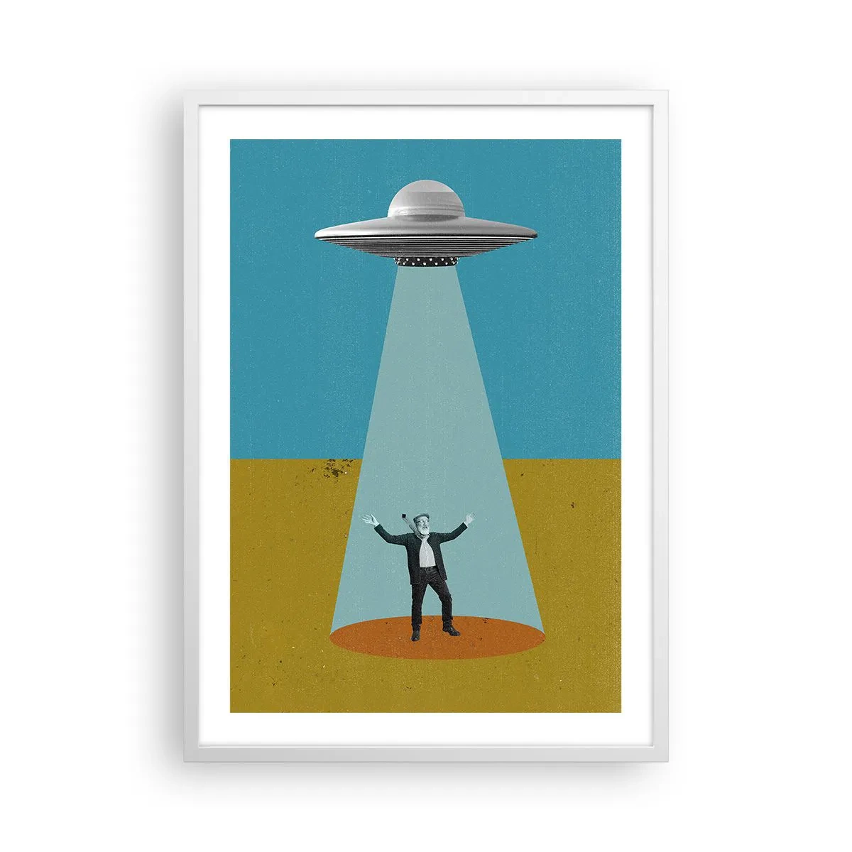 Póster en marco blanco - Un encuentro cercano - 50x70 cm