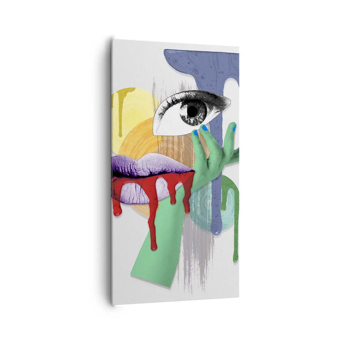 Cuadro sobre lienzo - Impresión de Imagen - Un retrato deconstruido - 65x120 cm