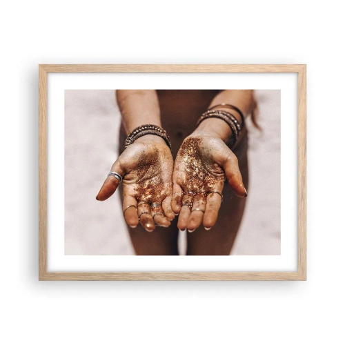 Póster en marco roble claro - Un regalo para ti - 50x40 cm