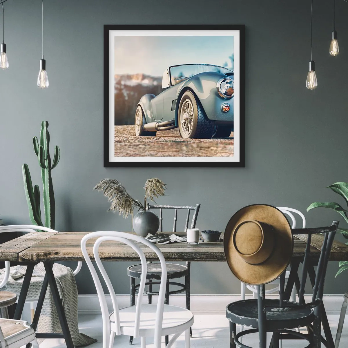 Póster en marco negro - Porque el estilo importa - 40x40 cm