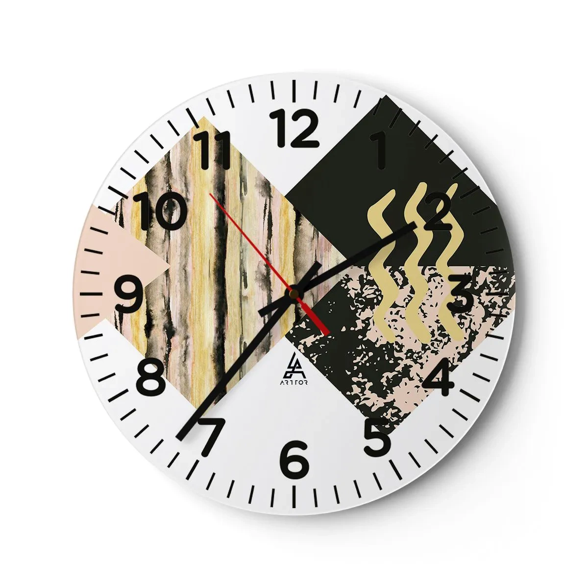 Reloj de pared - Reloj de vidrio - No es tan sencillo - 40x40 cm