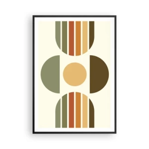 Póster en marco negro - Los tonos de la tierra - 70x100 cm
