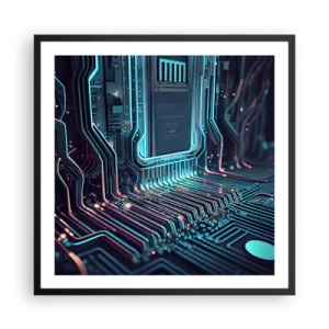 Póster en marco negro - Mi forma de pensar - 60x60 cm