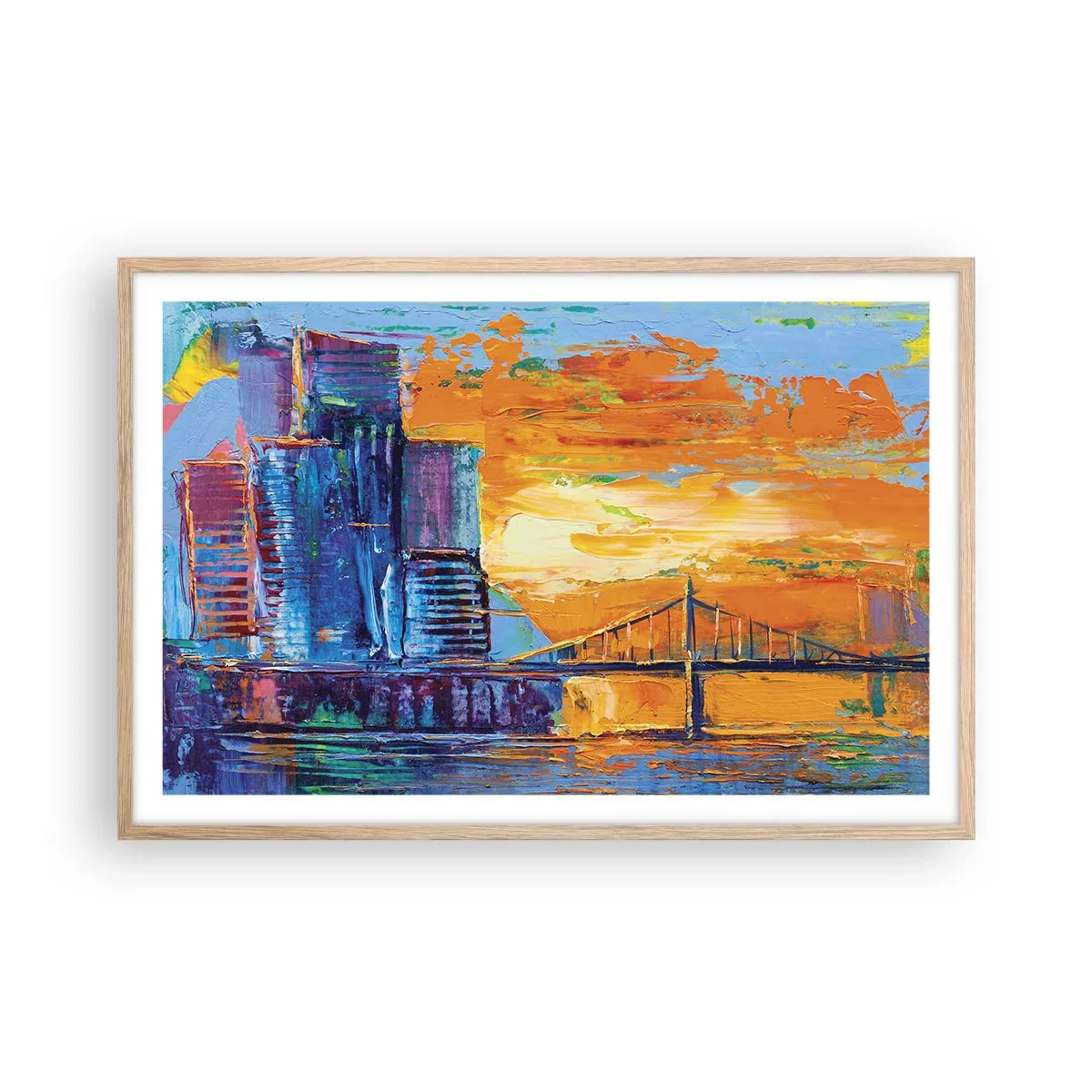 Póster en marco roble claro - Cultura y naturaleza - 91x61 cm