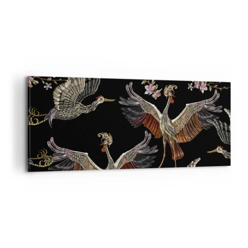 Cuadro sobre lienzo - Impresión de Imagen - Aves de cuento de hadas - 100x40 cm