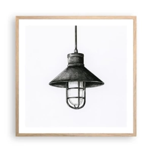 Póster en marco roble claro - Como hace años... - 60x60 cm