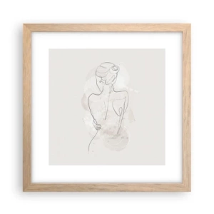 Póster en marco roble claro - Como un cuerpo sensible - 30x30 cm