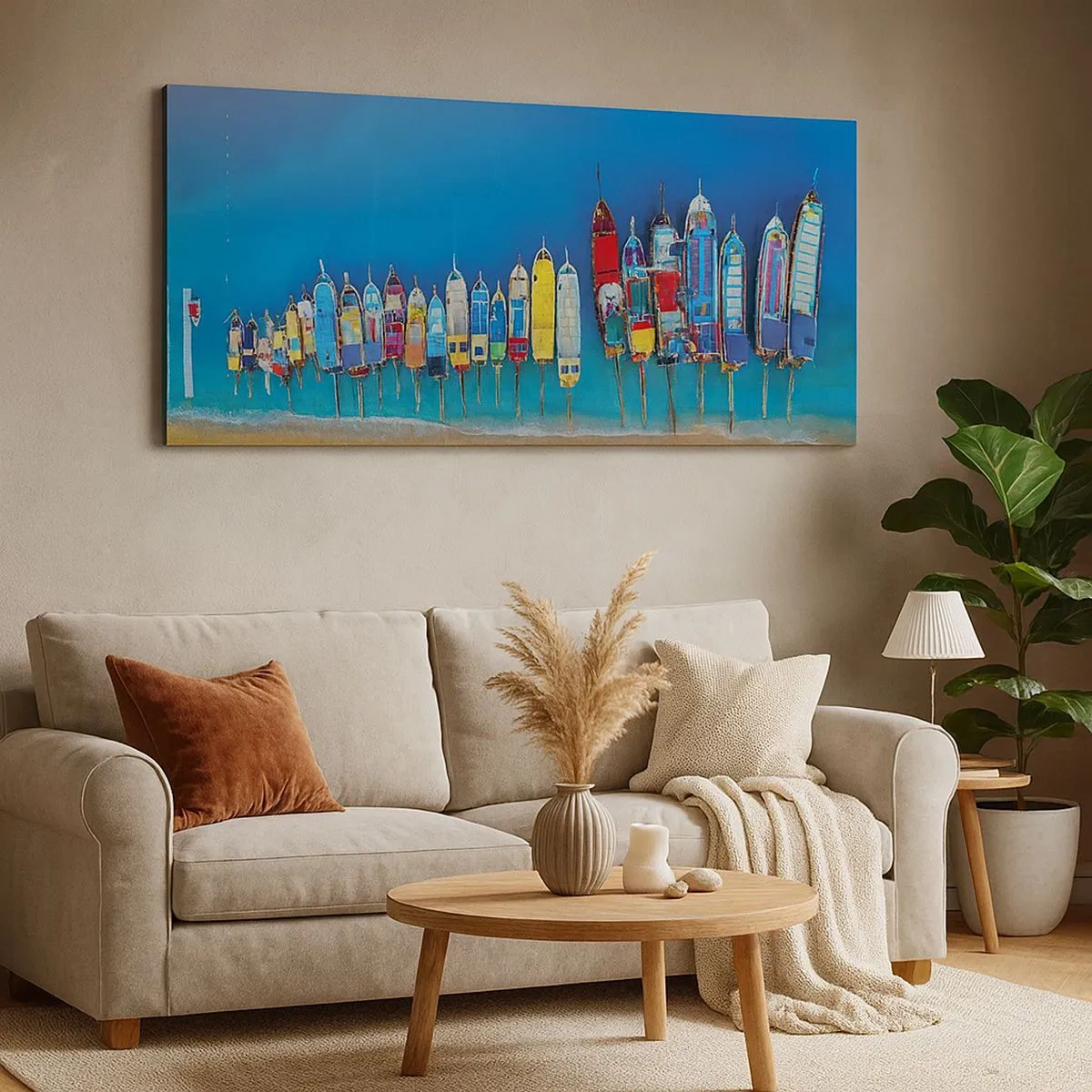 Cuadro sobre lienzo - Impresión de Imagen - A vista de pájaro - 100x40 cm