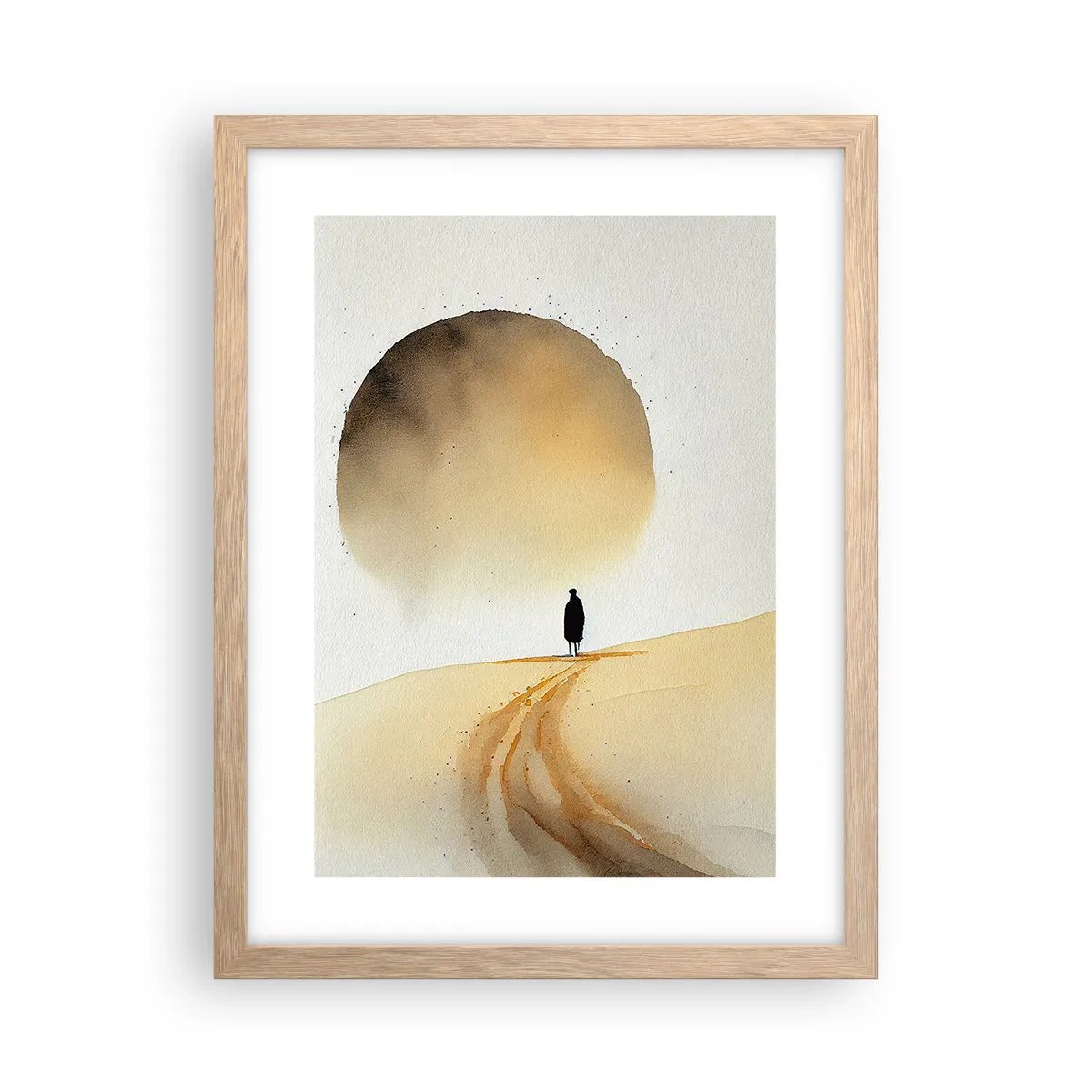 Póster en marco roble claro - Siempre un anhelo - 30x40 cm