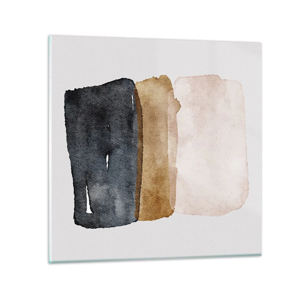 Cuadro sobre vidrio - Impresiones sobre Vidrio - Una composición de colores tierra - 40x40 cm
