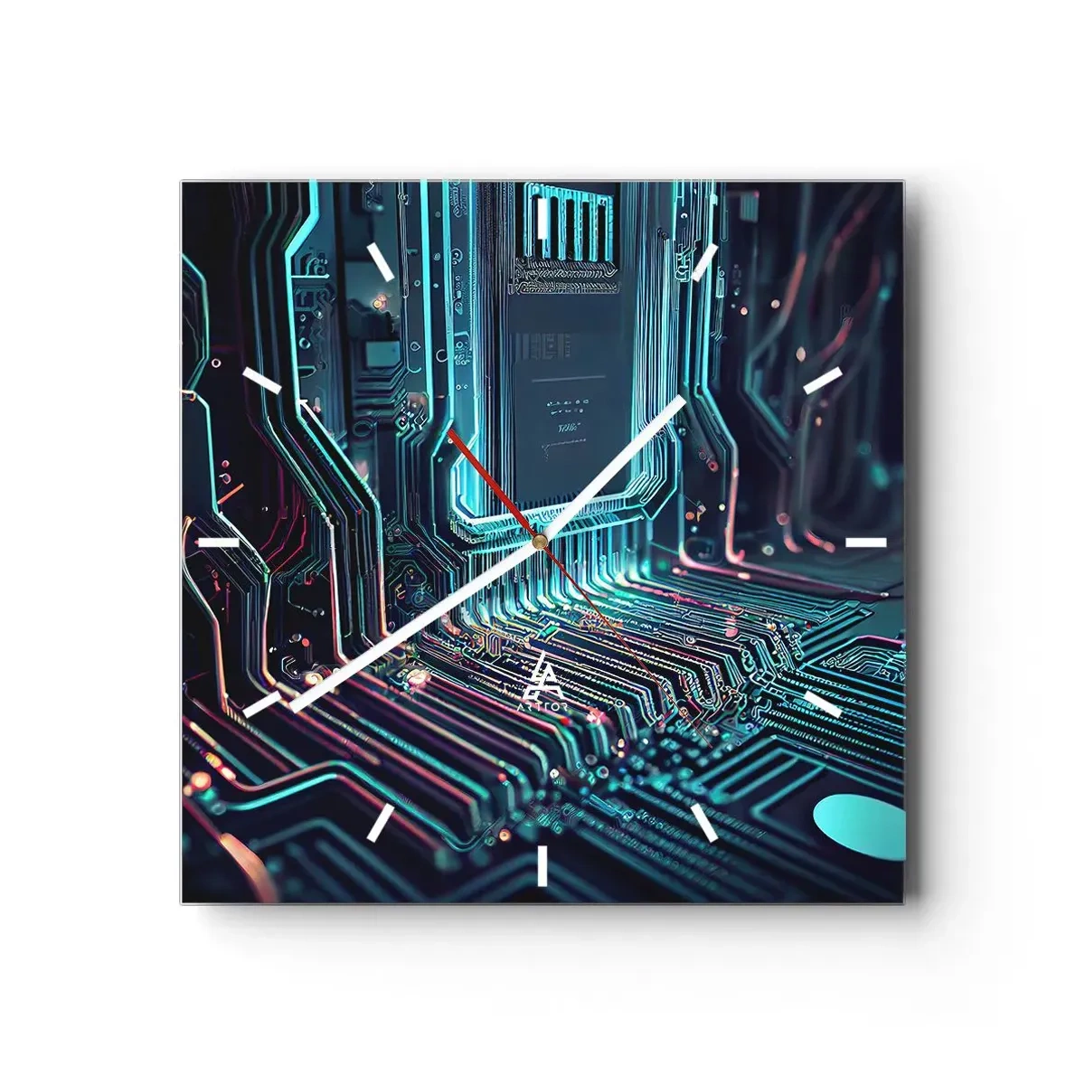 Reloj de pared - Reloj de vidrio - Mi forma de pensar - 40x40 cm