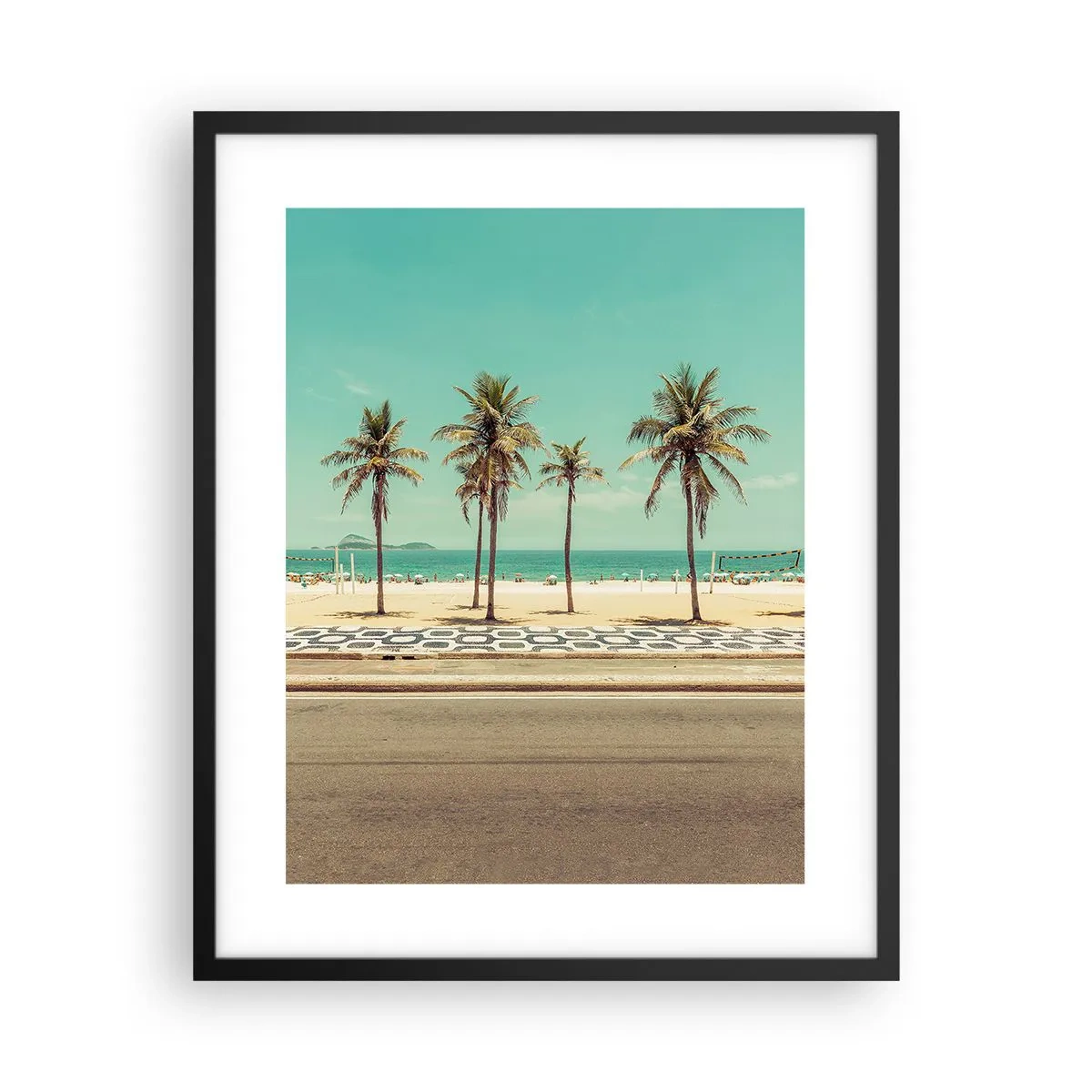 Póster en marco negro - En la playa - 40x50 cm