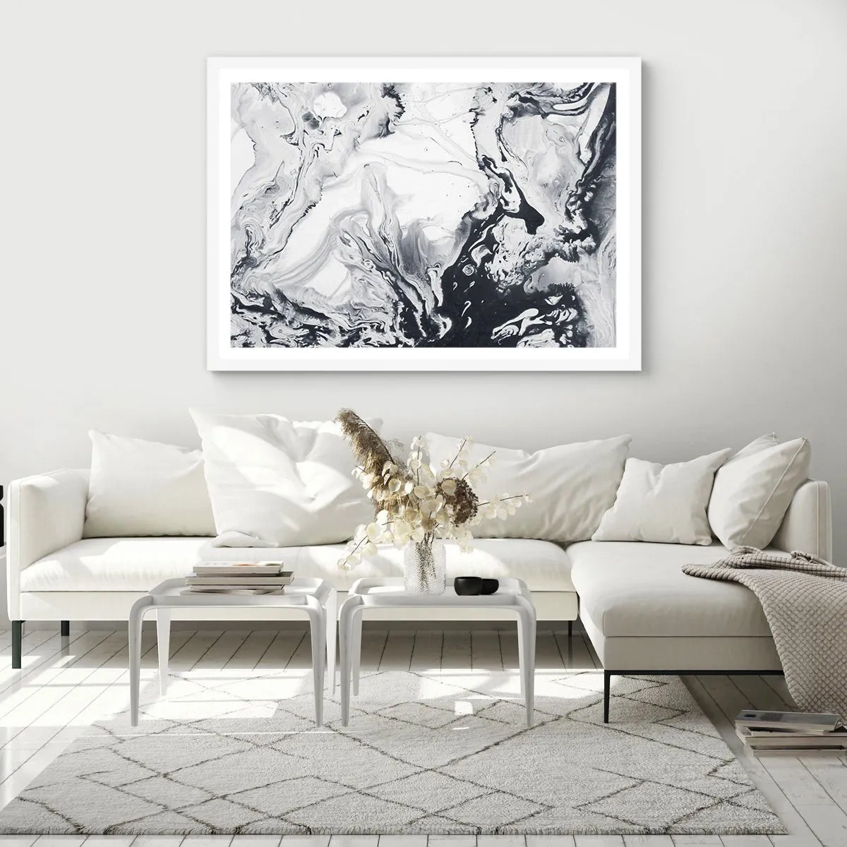 Póster en marco blanco - Dentro de la Tierra - 91x61 cm