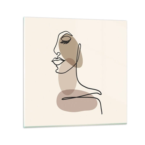 Cuadro sobre vidrio - Impresiones sobre Vidrio - Una línea de hermosura - 70x70 cm