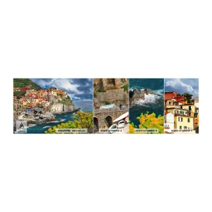 Muestra de fotomural autoadhesivo Deluxe Sticker - En el acantilado - Paisaje, Arquitectura, Italia - 100x30 cm