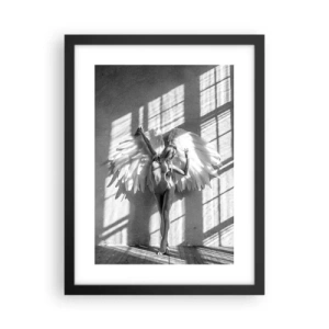 Póster en marco negro - Directamente desde el cielo - 30x40 cm