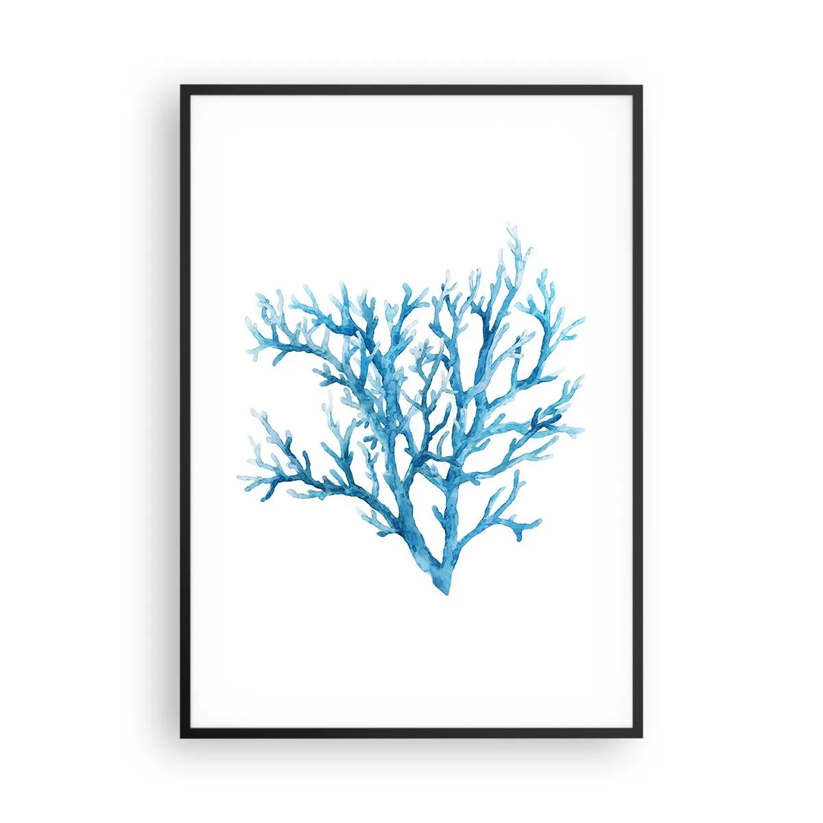 Póster en marco negro - Filigrana marina - 70x100 cm