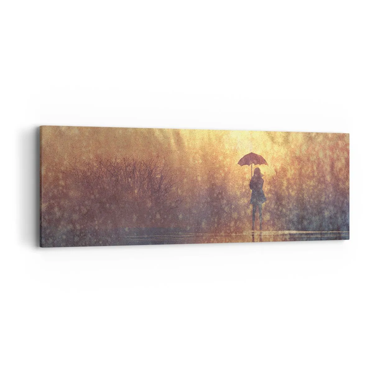 Cuadro sobre lienzo - Impresión de Imagen - Siento que alguien me mira - 90x30 cm