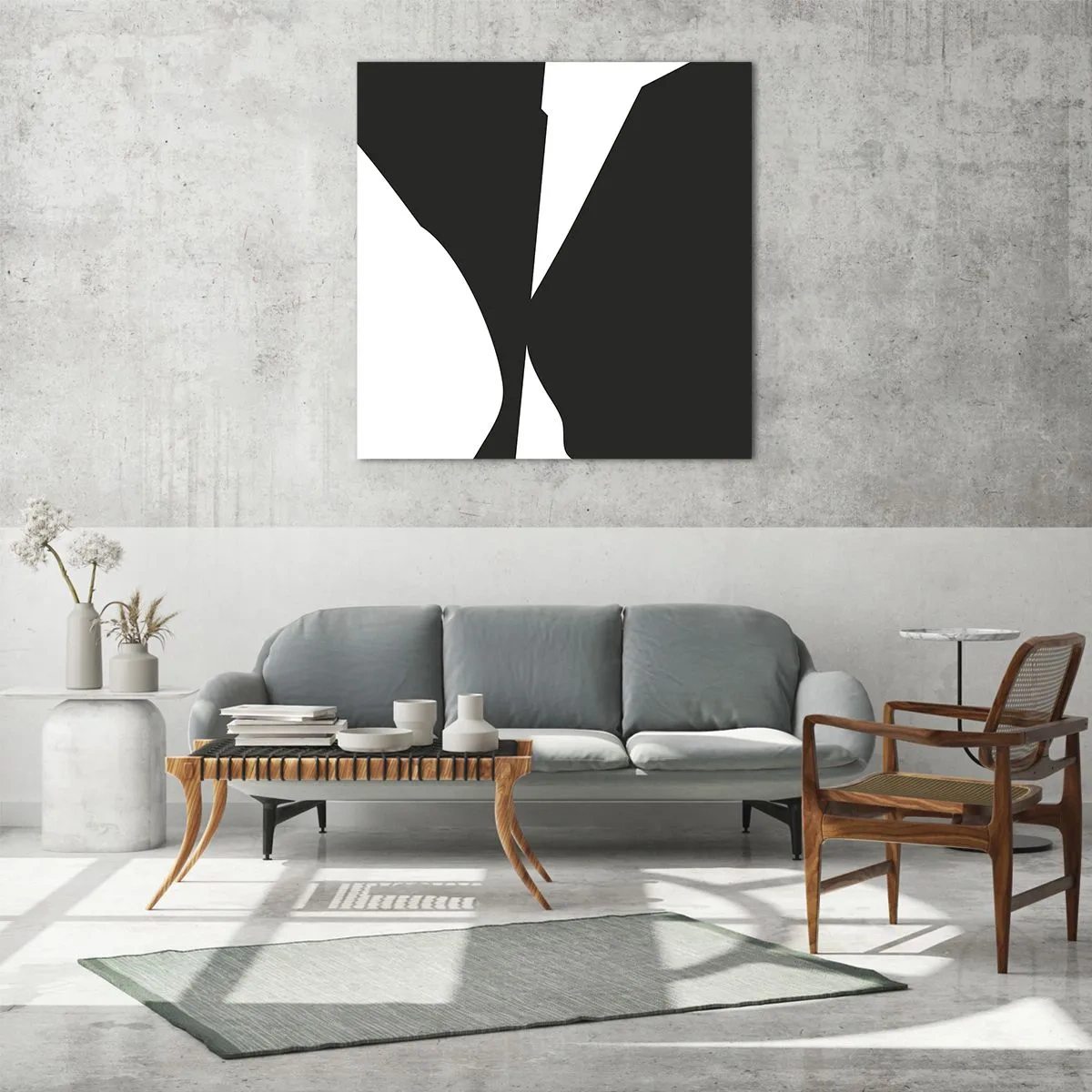 Cuadro sobre vidrio - Impresiones sobre Vidrio - Positivo-negativo - 50x50 cm