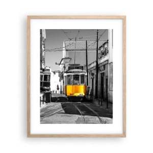 Póster en marco roble claro - Espíritu de Lisboa - 40x50 cm