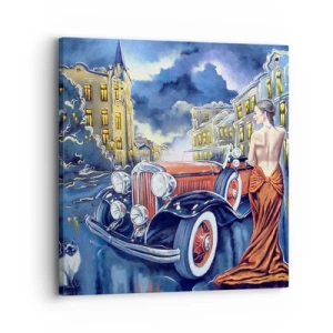 Cuadro sobre lienzo - Impresión de Imagen - Noche de romanticismo - 30x30 cm