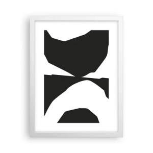 Póster en marco blanco - Positivo-negativo - 30x40 cm
