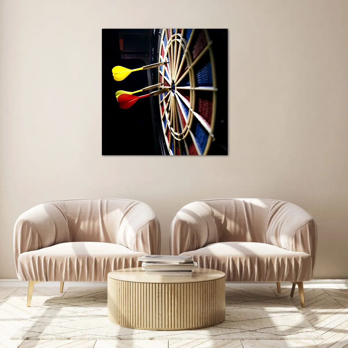 Cuadro sobre vidrio - Impresiones sobre Vidrio - En el blanco - 50x50 cm