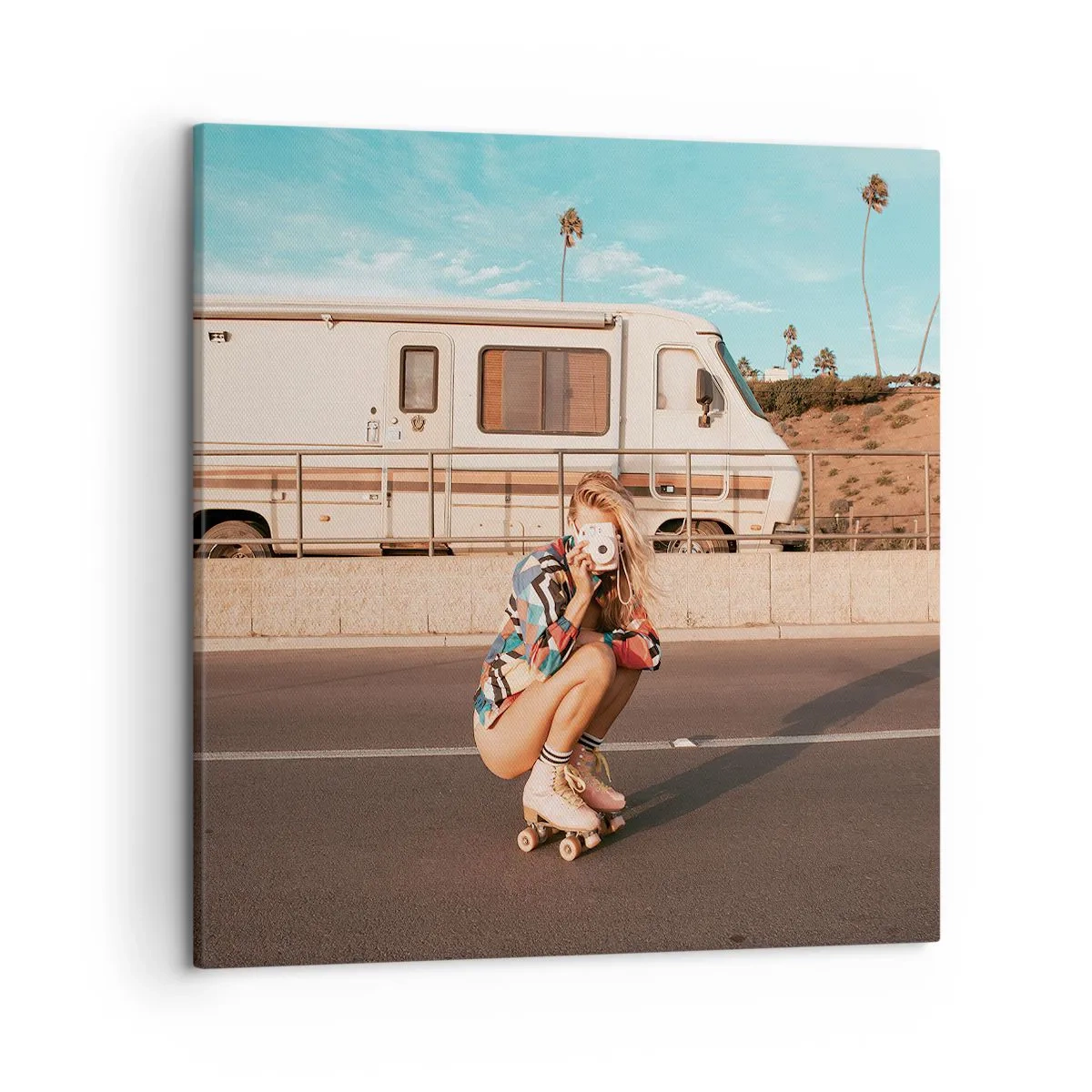 Cuadro sobre lienzo - Impresión de Imagen - ¡Sonrían, por favor! - 50x50 cm