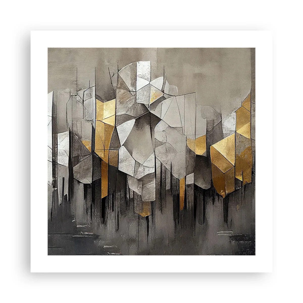 Póster - Composición hecha de hielo y luz - 50x50 cm