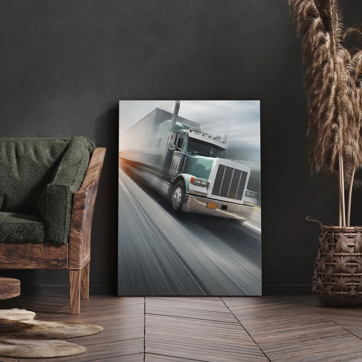 Cuadro sobre lienzo - Impresión de Imagen - Un gigante norteamericano en apuros - 45x80 cm