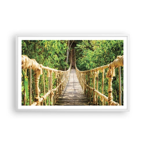 Póster en marco blanco - Suspendido en verde - 91x61 cm