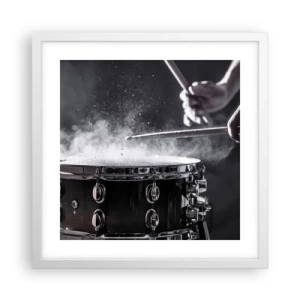 Póster en marco blanco - El pulso de la música - 40x40 cm