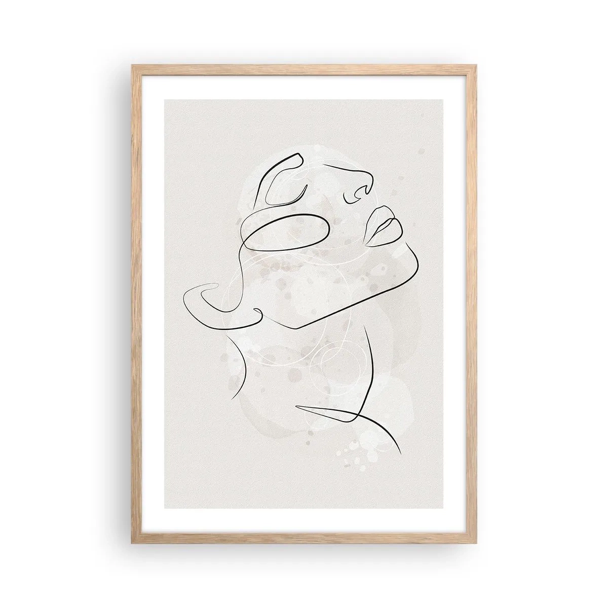 Póster en marco roble claro - Contorno de un sueño - 50x70 cm