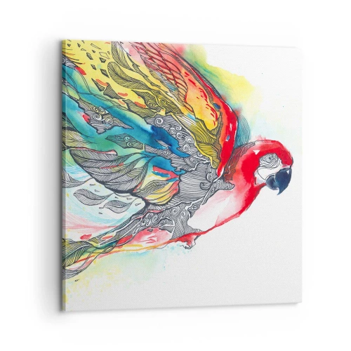 Cuadro sobre lienzo - Impresión de Imagen - Vivir con colorido - 60x60 cm