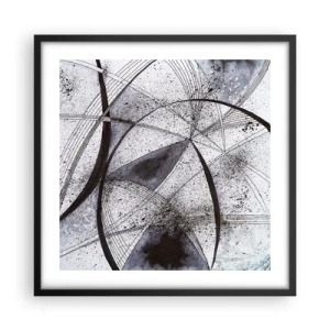 Póster en marco negro - Fantasía futurista - 50x50 cm