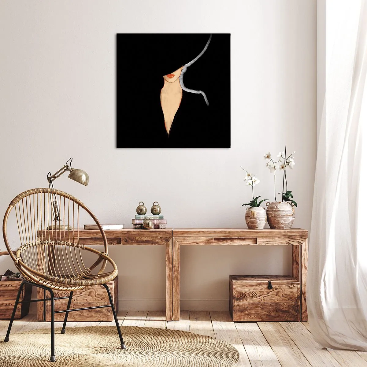 Cuadro sobre lienzo - Impresión de Imagen - Elegancia y estilo - 50x50 cm