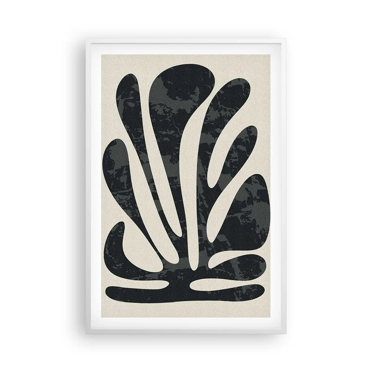 Póster en marco blanco - Abstracción con varios extremos - 61x91 cm