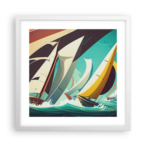 Póster en marco blanco - Afrontar los elementos - 40x40 cm