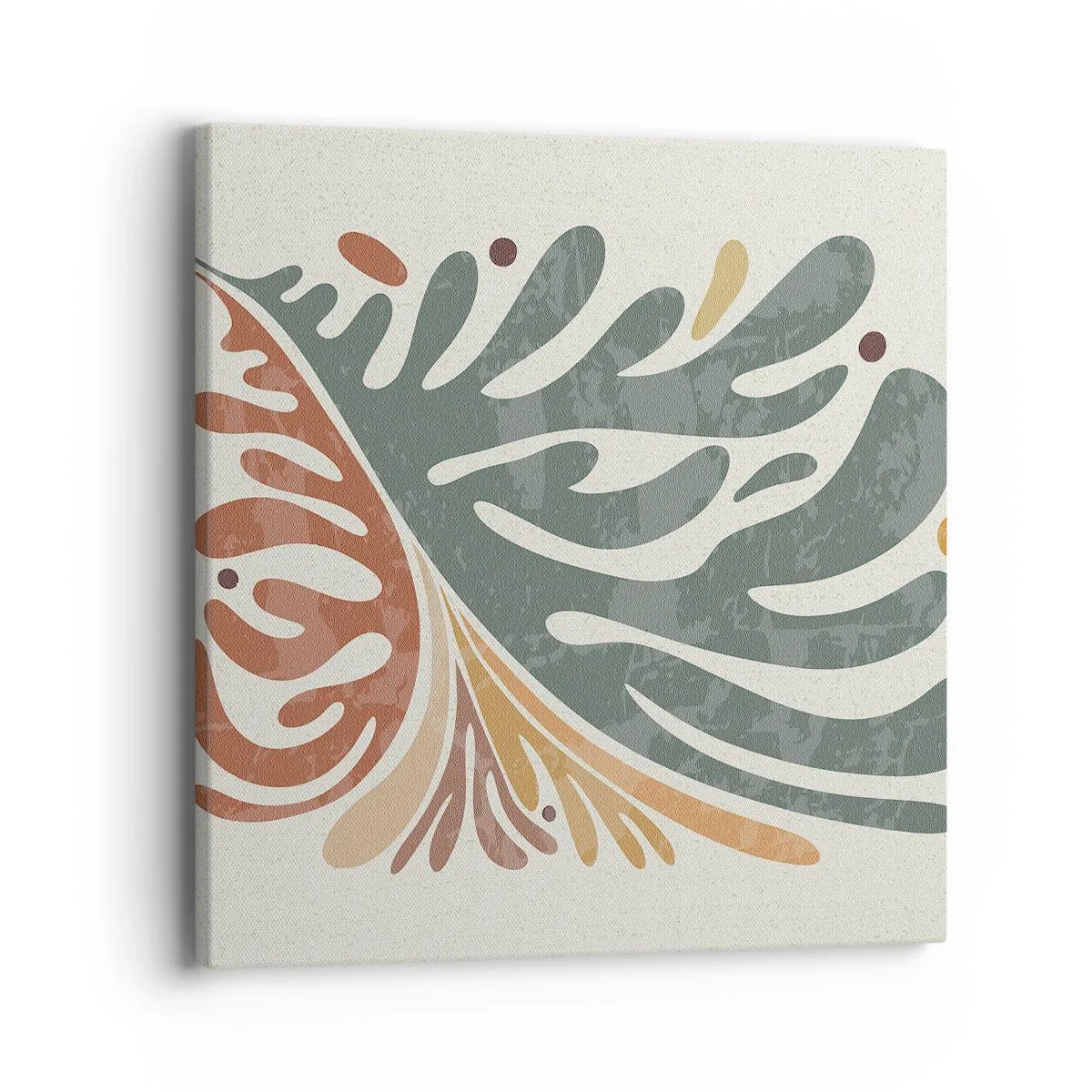 Cuadro sobre lienzo - Impresión de Imagen - Hoja multicolor - 40x40 cm