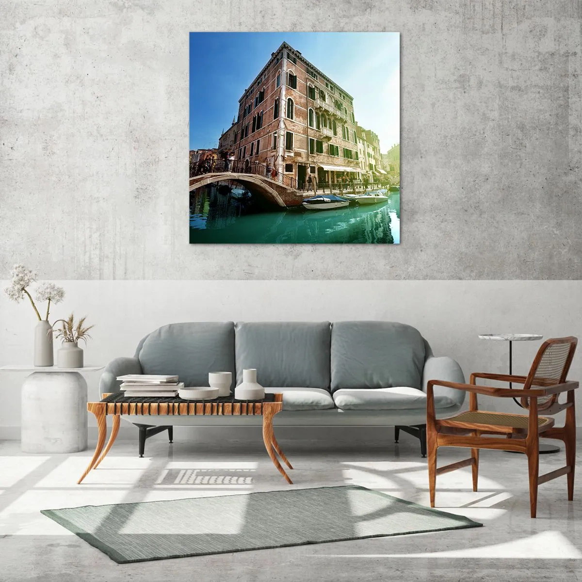 Cuadro sobre vidrio - Impresiones sobre Vidrio - Venecia - Amore Mio - 50x50 cm