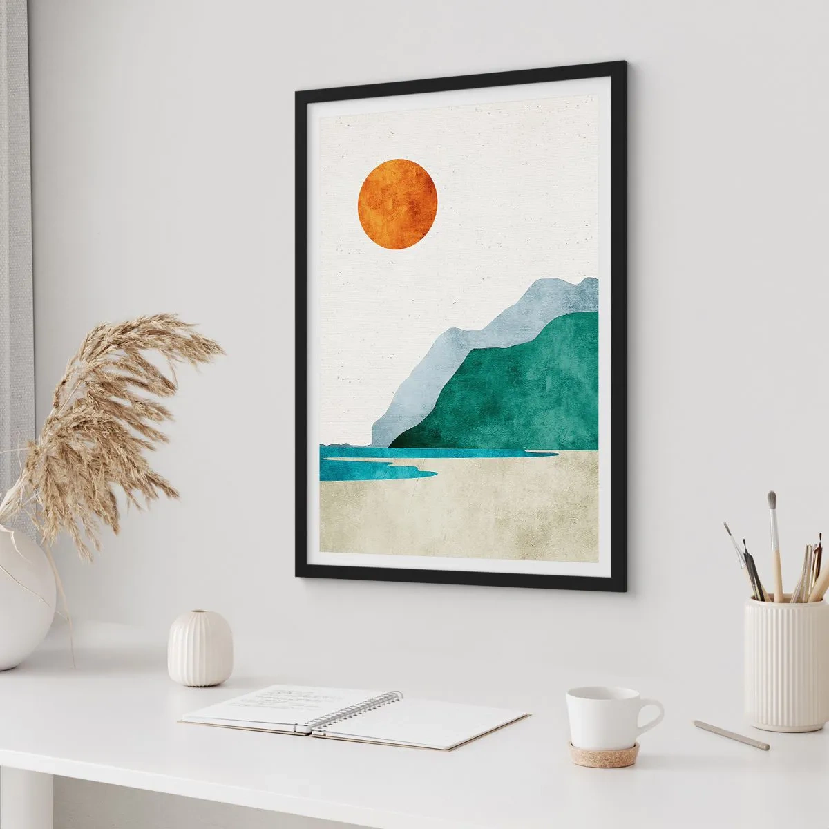 Póster en marco negro - Un paisaje como debe ser - 30x40 cm