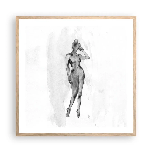 Póster en marco roble claro - Un estudio sobre el ideal de feminidad - 60x60 cm