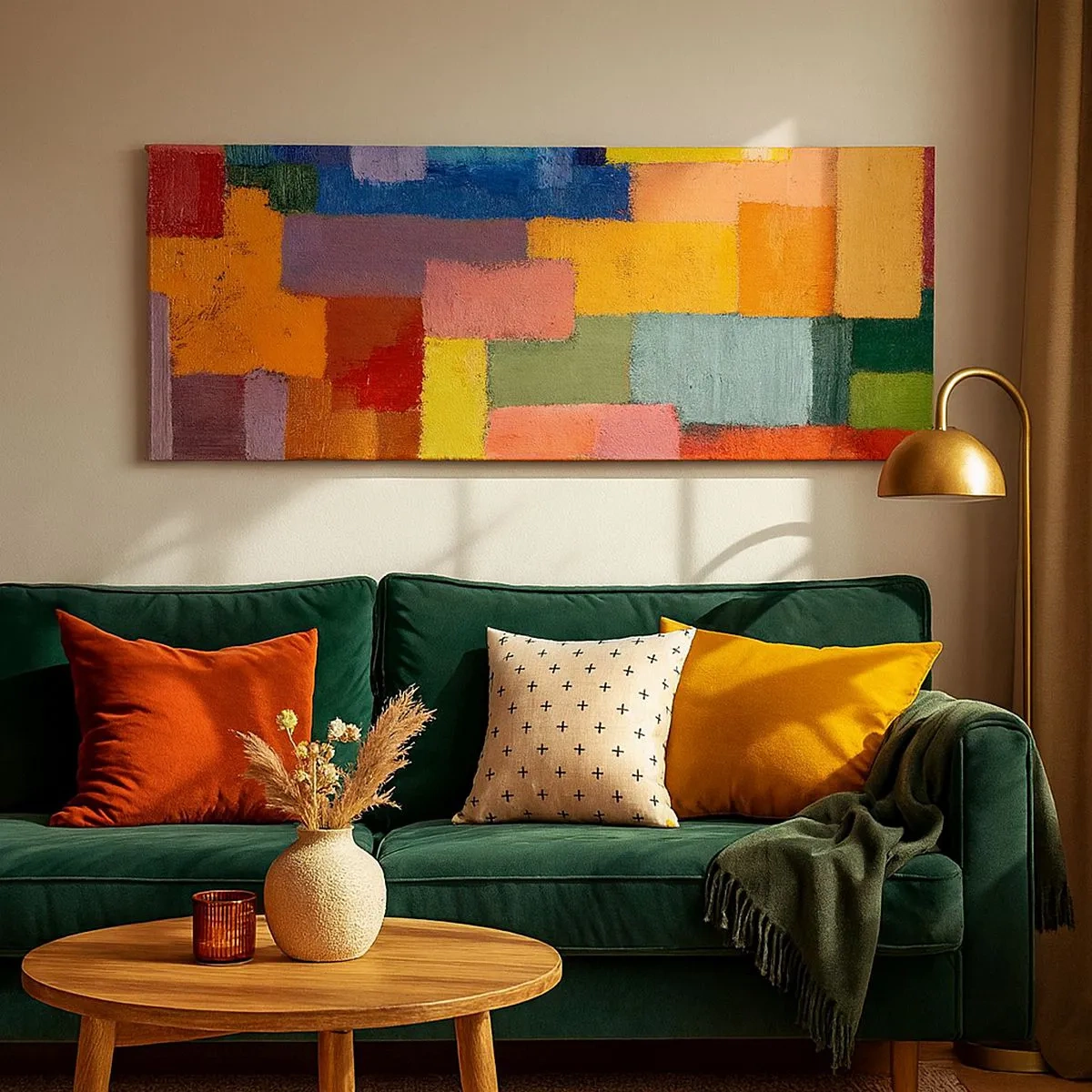 Cuadro sobre lienzo - Impresión de Imagen - Cada una diferente, todas coloridas - 100x40 cm