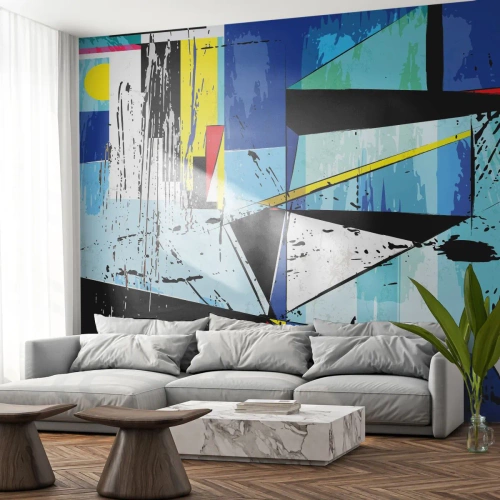 Fotomural Standard Eco - Mirando el mundo desde un ángulo distinto - Abstracción, Pedazo, Patrón moderno - 300x210 cm