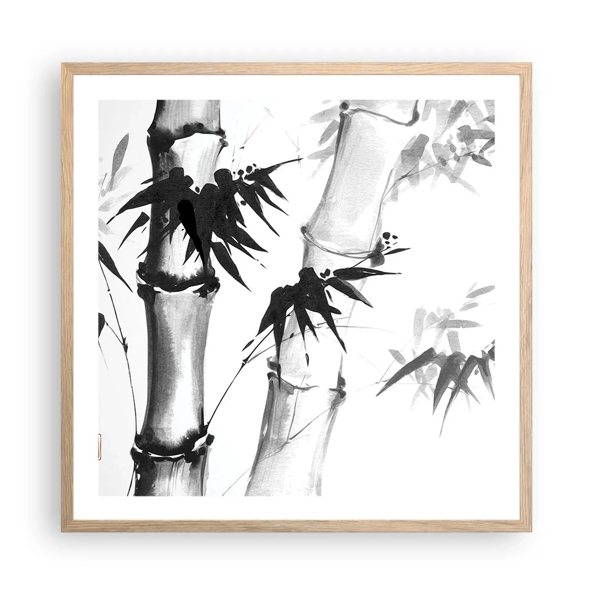 Póster en marco roble claro - Primer plano de Oriente - 60x60 cm