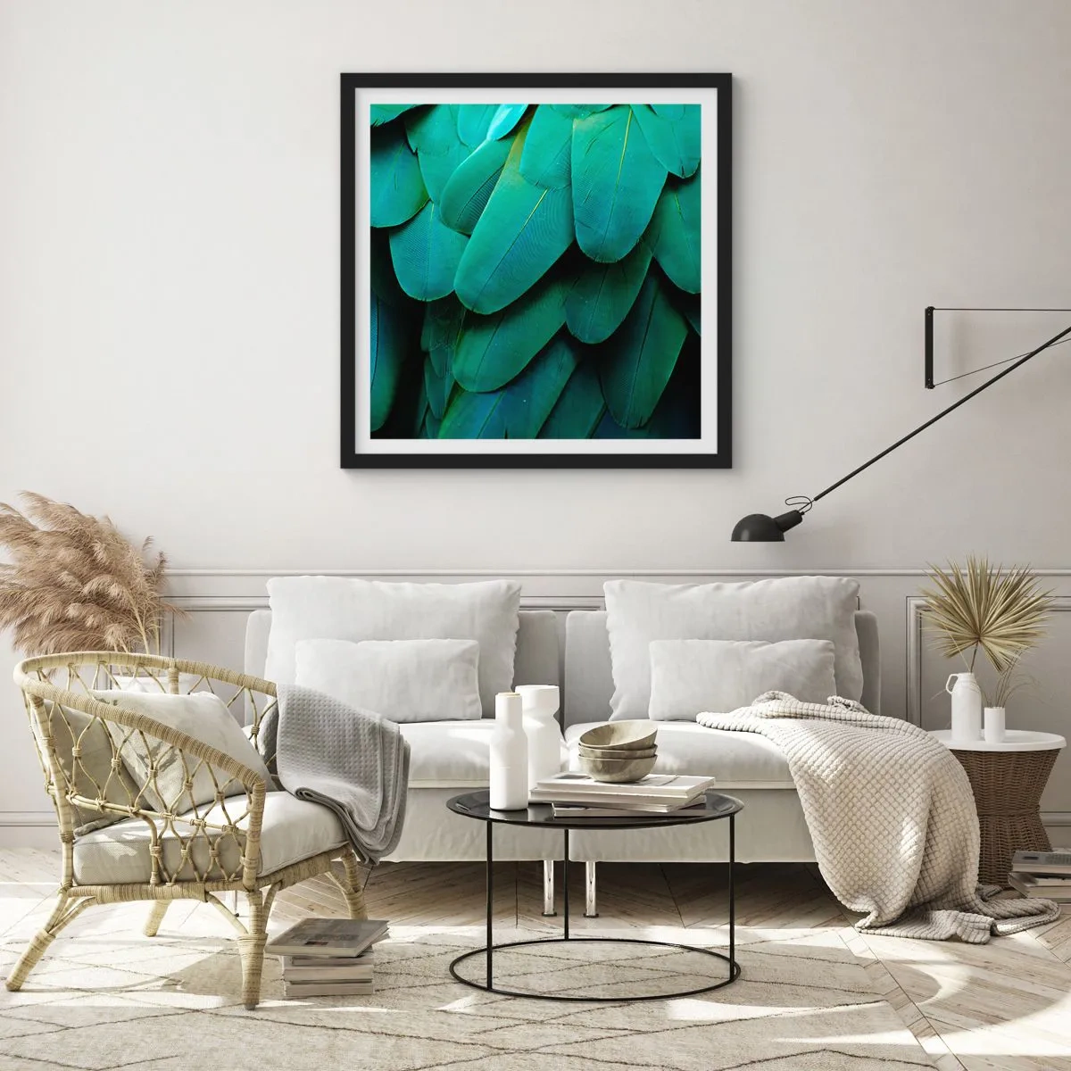 Póster en marco negro - La precisión de la naturaleza - 30x30 cm