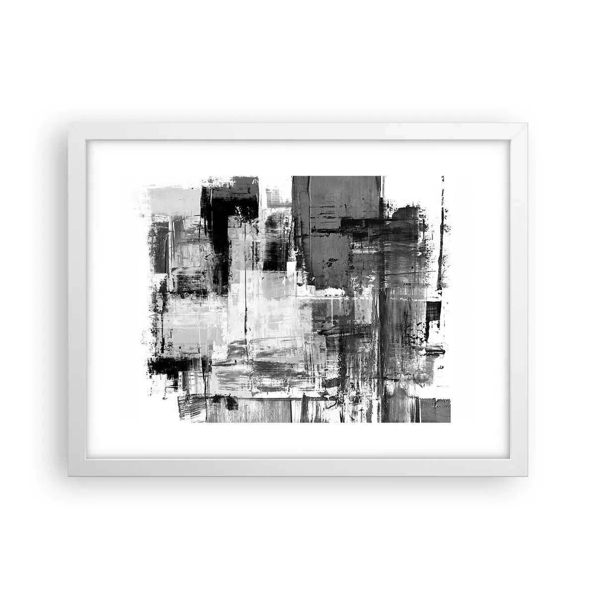 Póster en marco blanco - El gris es hermoso - 40x30 cm