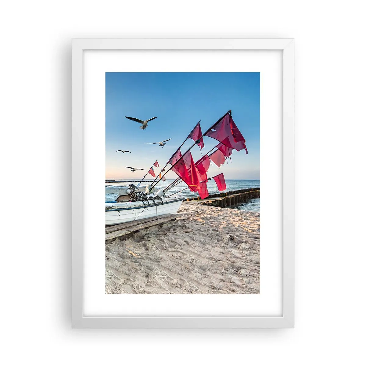 Póster en marco blanco - Un merecido descanso - 30x40 cm